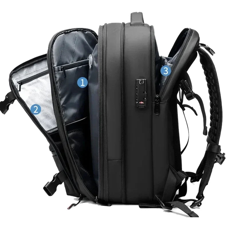 Mochila de Viagem com Senha e Compressão a Vácuo AirBack
